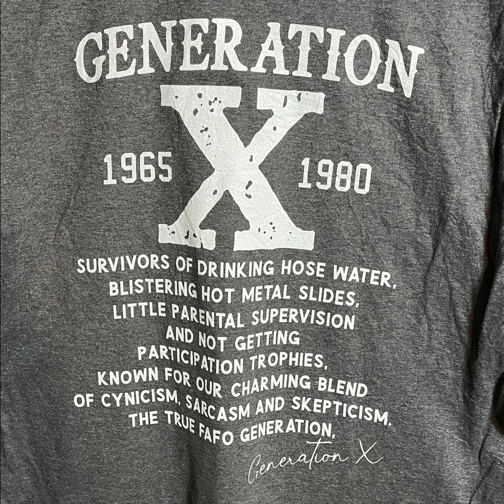GENERATION X Charcoal Men's Short Sleeve Tee